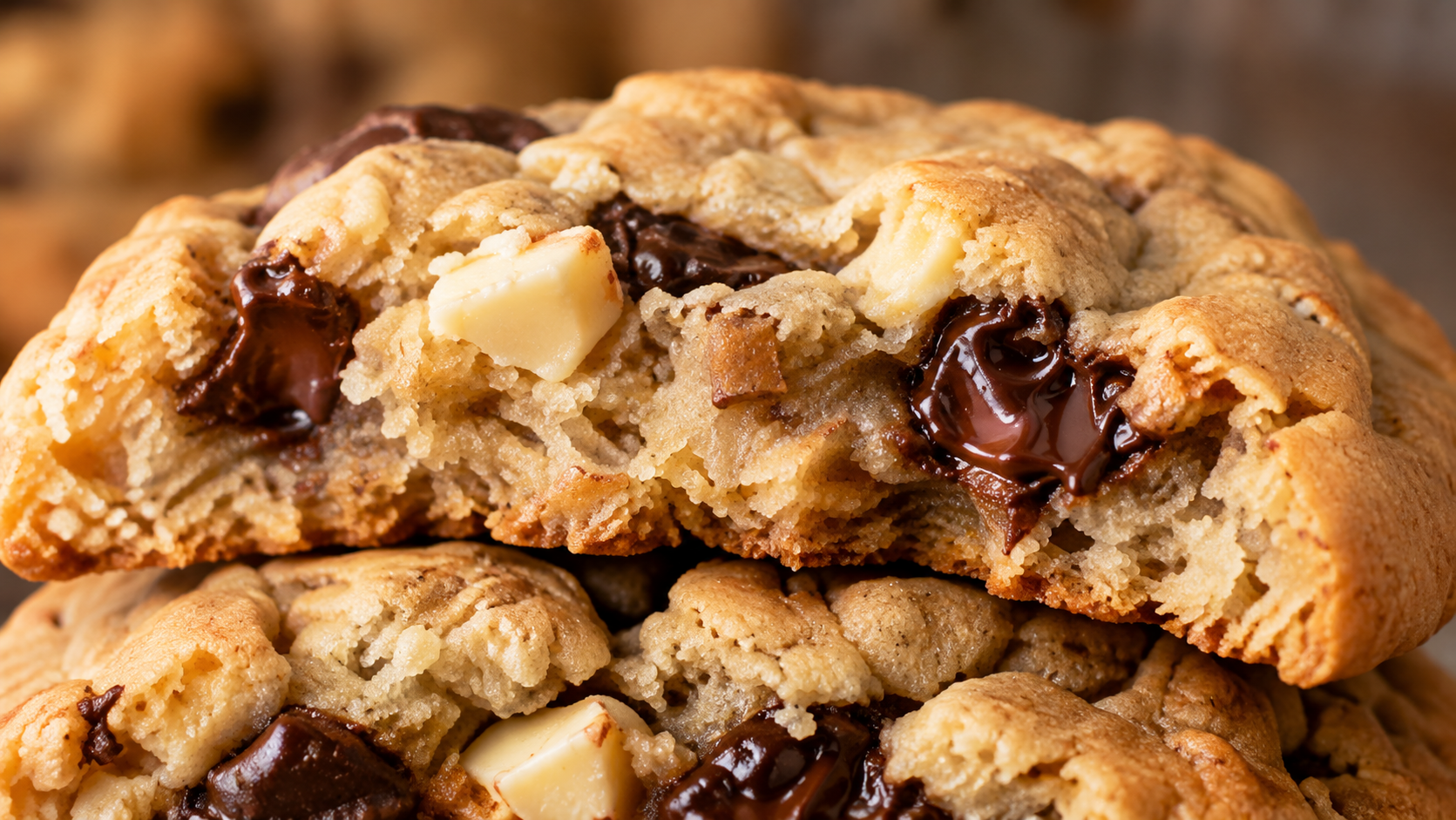 Extra dicker Cookie im Anschnitt – Serviervorschlag