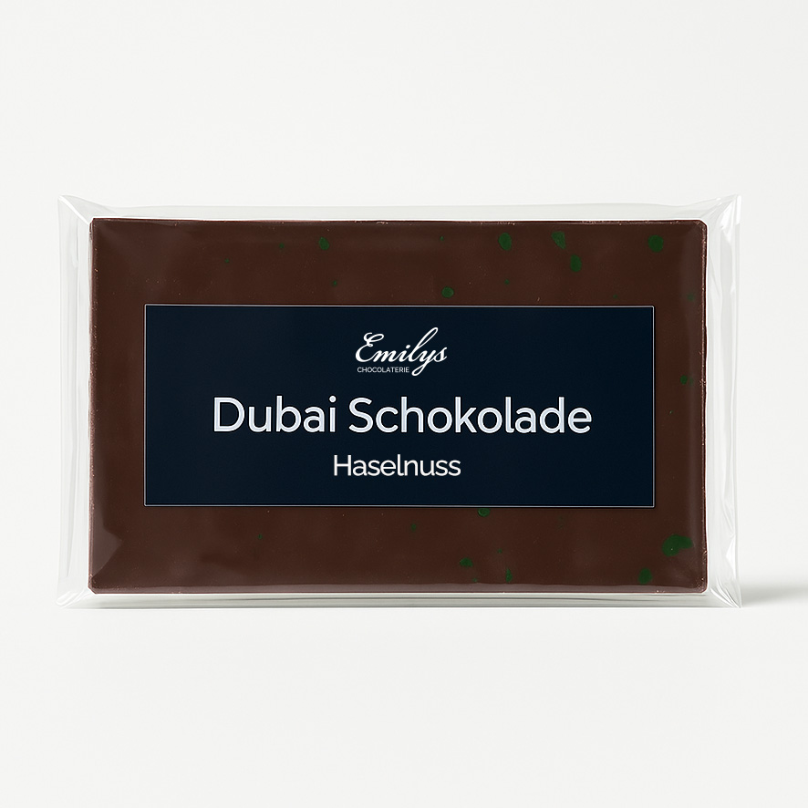 Dubai Schokolade Haselnuss Emilys Chocolaterie