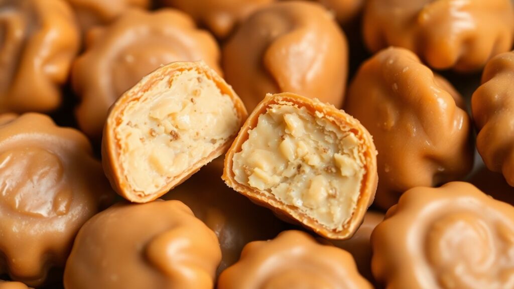 Nougat Pralinen mit Nüssen und Karamell