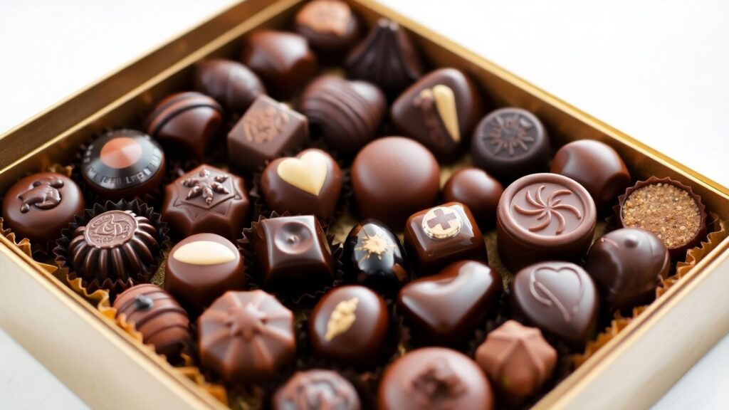 Edle Pralinen in eleganter Geschenkbox