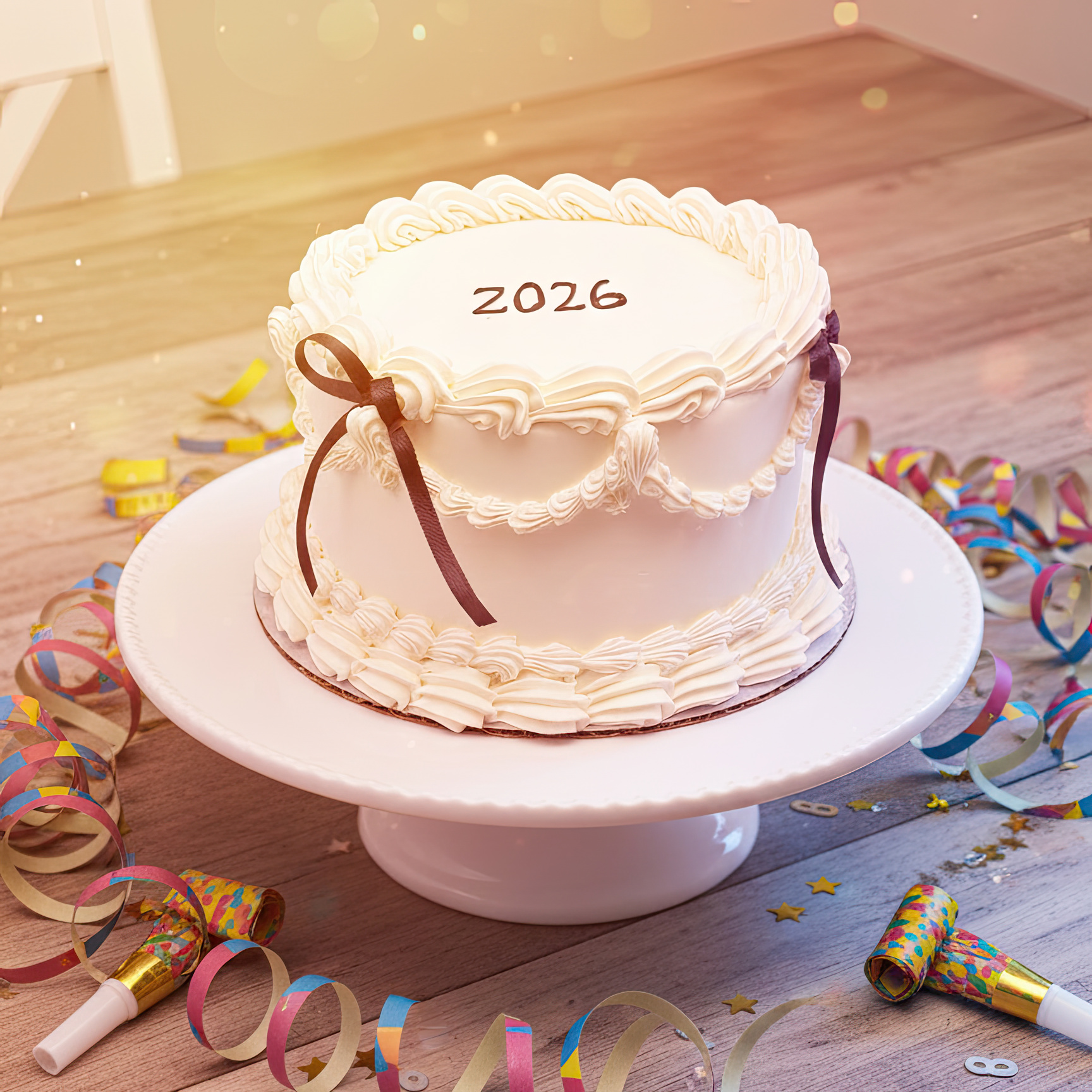 Vintage Buttercreme-Torte – Silvester Edition 2026