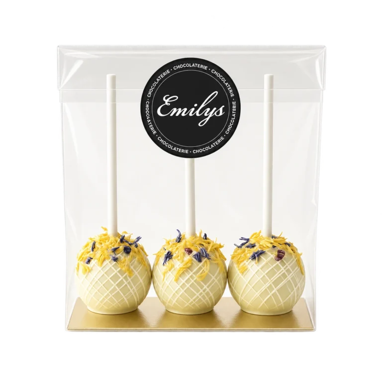 Cake Pops von Emilys Chocolaterie in der Verpackung