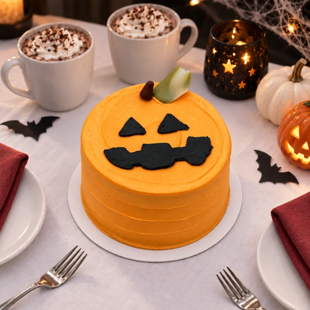 Happy Pumpkin auf der Halloween-Tafel