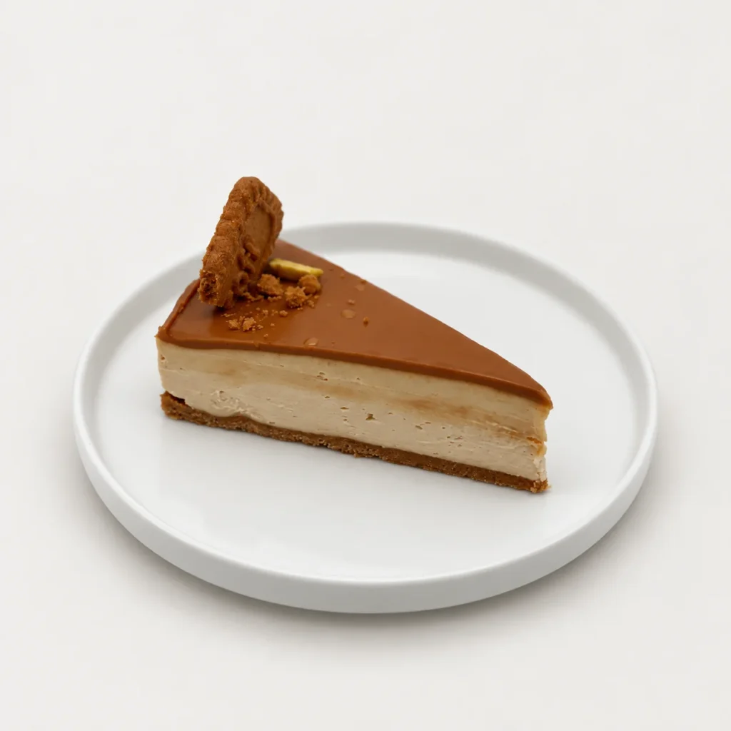 No-Bake Cheesecake – Stück im Anschnitt