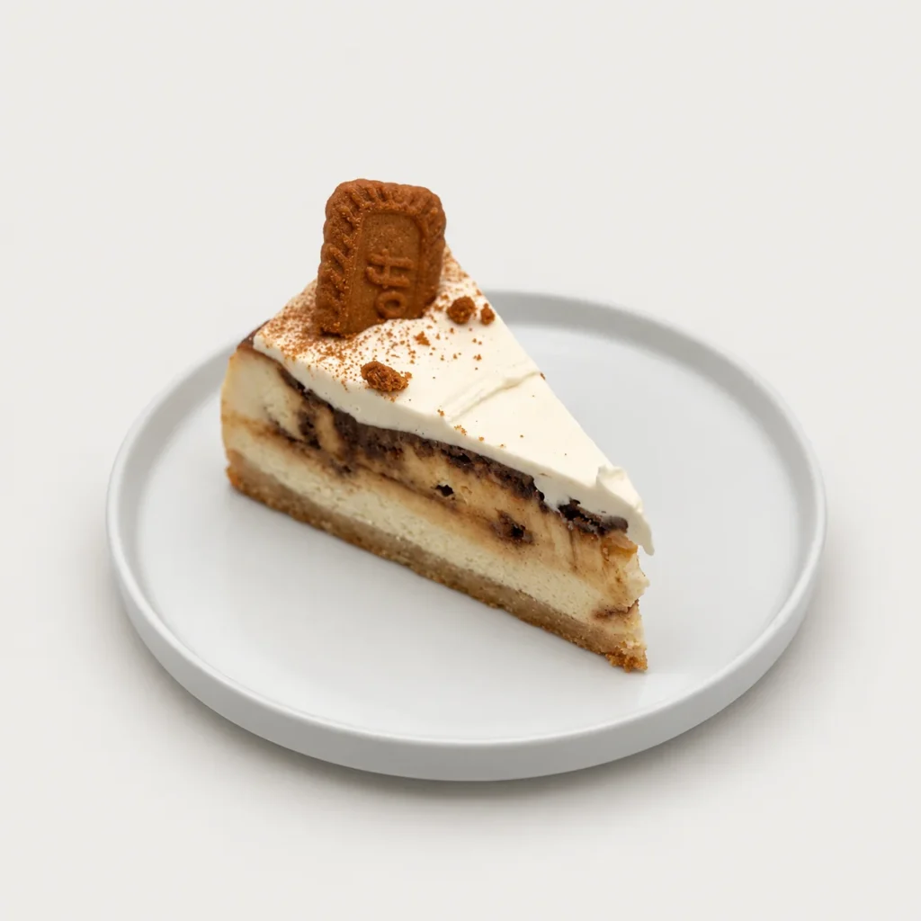 Zimtschnecken Cheesecake – Stück im Anschnitt