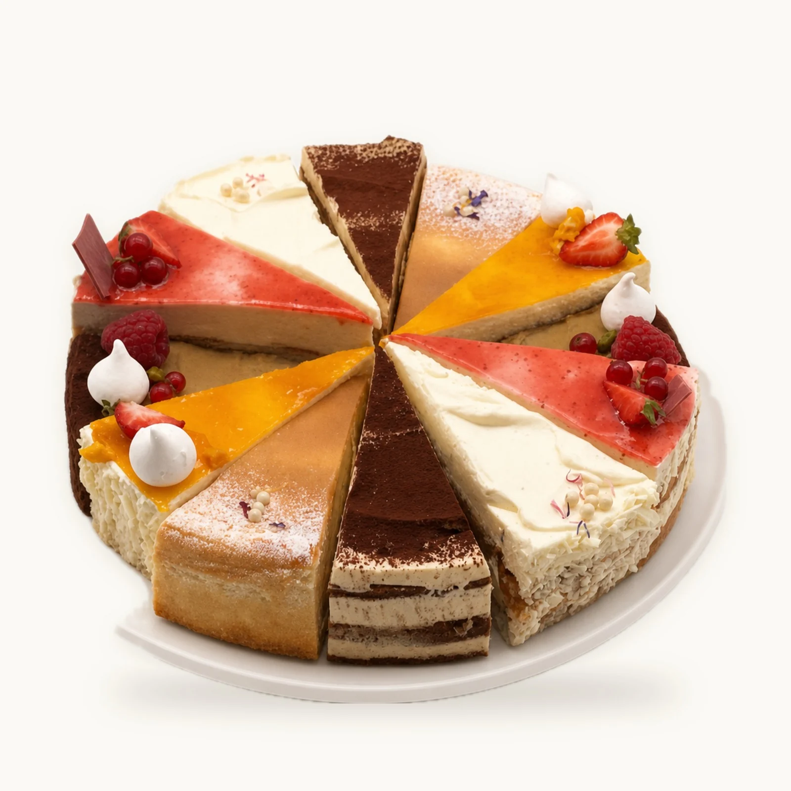 Gemischte Tortenplatte mit 12 Stücken - Emilys Chocolaterie