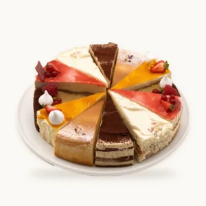 Gemischte Tortenplatte mit 12 Stücken und 6 Sorten – Emily's Chocolaterie