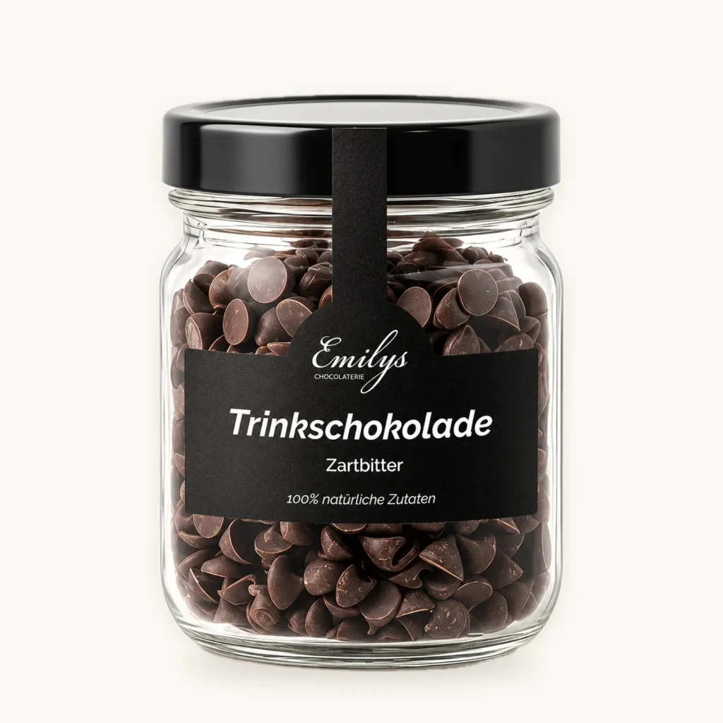 Trinkschokolade Zartbitter im Glas