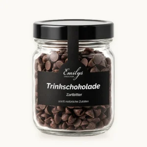 Trinkschokolade Zartbitter im Glas