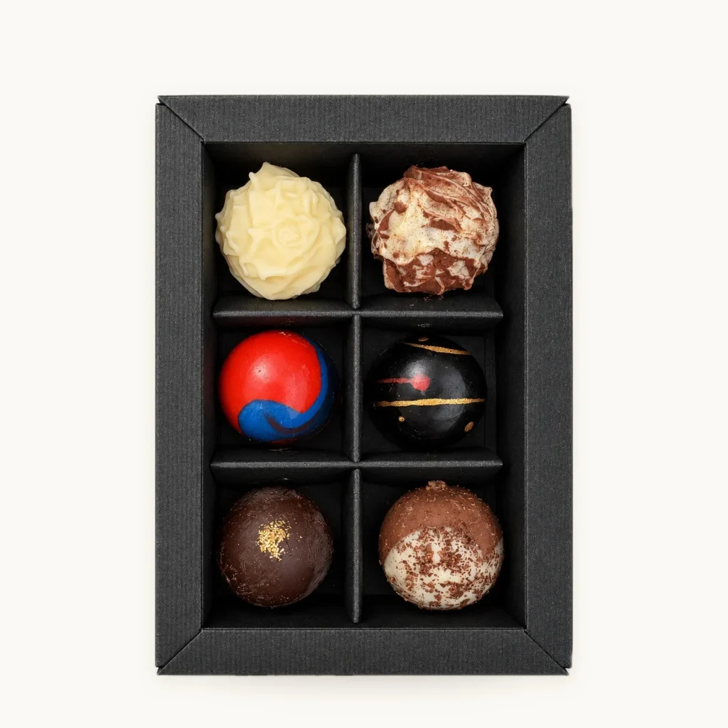 Süße Exzellenz – Pralinen mit Alkohol, 6 Pralinen